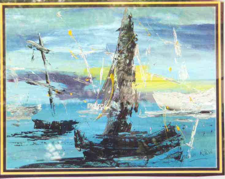 Le grand bleu Dim(83*69cm)
