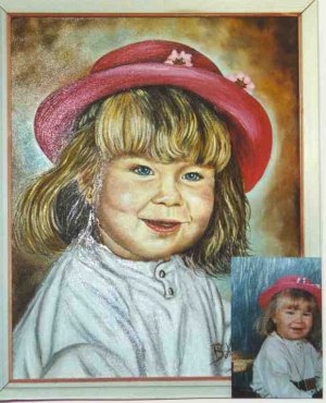 Petite fille au chapeau